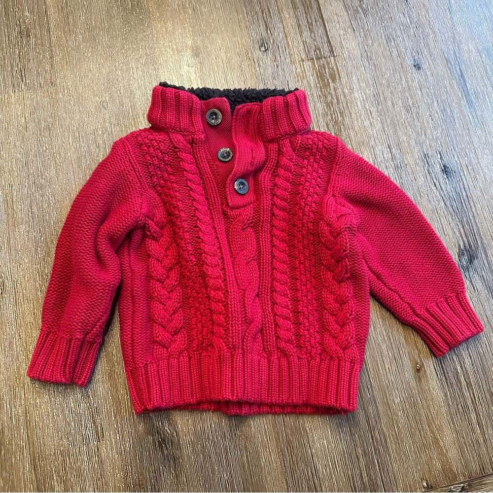 GAP Baby Red Knit Sweater size 12-18 months